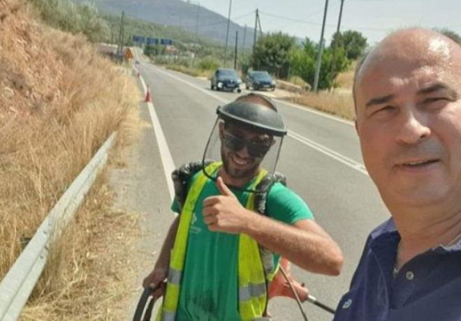 Περιφέρεια - Εκτέλεση έργου καθαρισμού πρανών,τάφρων και νησίδων Οδικού Δικτύου Ανατολικής Κορινθίας